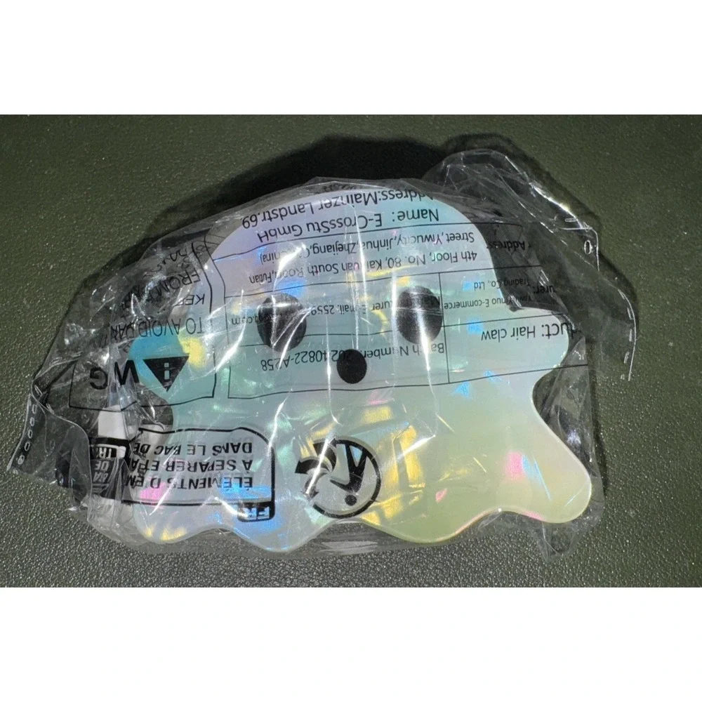 Ghost Iridescent‎ Hair Clips Hair Claw White 1 Pc New